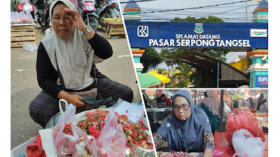 Jelang Lebaran, Pedagang Bunga Tabur Serbu Pasar Serpong, Tangerang Selatan 